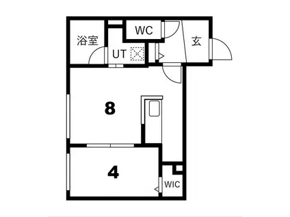 地下鉄南北線 南平岸駅 徒歩6分 4階建 築1年(1LDK/4階)の間取り写真