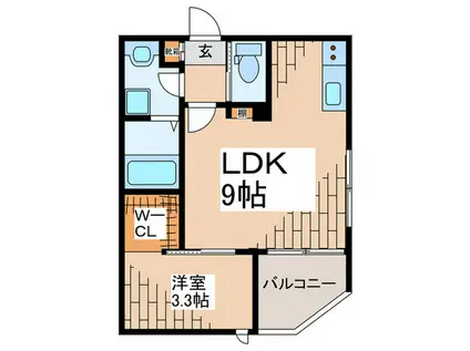 HORIZON HILLS 田子南(1LDK/2階)の間取り写真