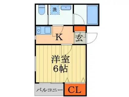 ラフィネ(1K/1階)の間取り写真