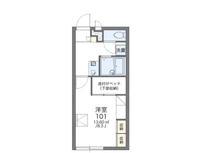 レオパレスキルシェ(1K/1階)の間取り写真