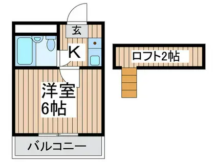 ロイヤルハイツみのり台(1K/1階)の間取り写真