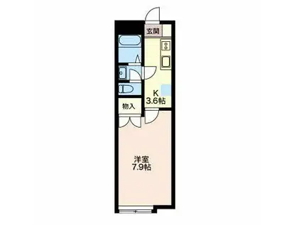 シェロファーム(1K/2階)の間取り写真