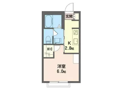 ハルメゾン(1K/2階)の間取り写真