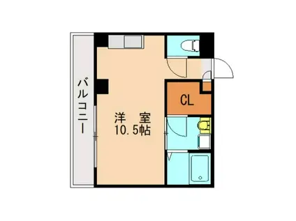 寿山ビル(ワンルーム/4階)の間取り写真