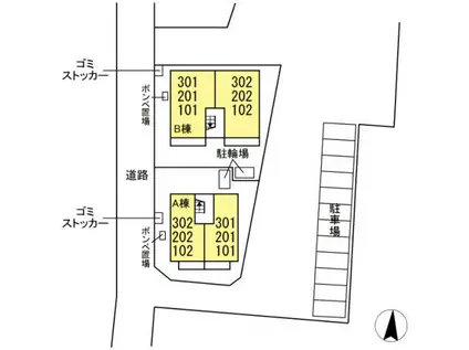 マーリエ I(1LDK/3階)の間取り写真