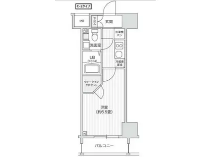 レジディア笹塚2(1K/5階)の間取り写真