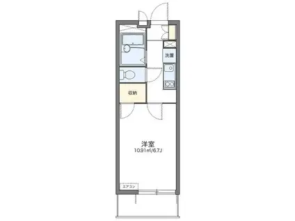 レオパレスMAKEARROWIII(1K/3階)の間取り写真