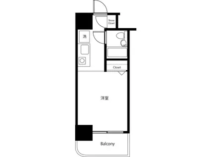 ダイアパレス高崎中央(1K/3階)の間取り写真
