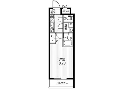 AR向島(1K/3階)の間取り写真