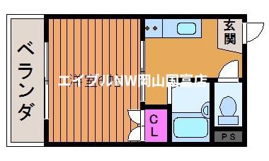 ライブコープ津島(1K/1階)の間取り写真
