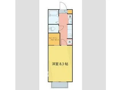 コンフォート詩音(1K/2階)の間取り写真