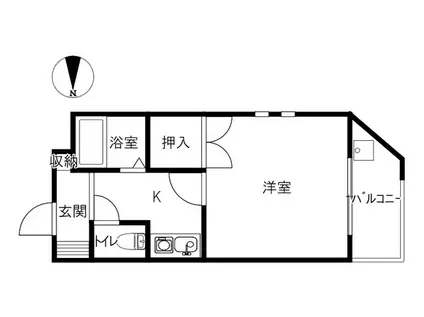 パトリー(1K/3階)の間取り写真
