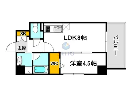 サンセール吹田(1LDK/4階)の間取り写真