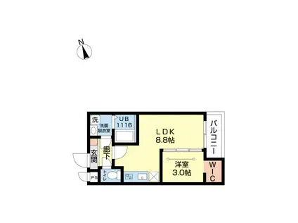 MOVE五日市(1LDK/2階)の間取り写真