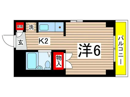 ハウスクレバー(1K/2階)の間取り写真