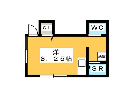 ハイデルベルク春日(ワンルーム/2階)の間取り写真