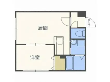 ティアールBLD(1LDK/2階)の間取り写真