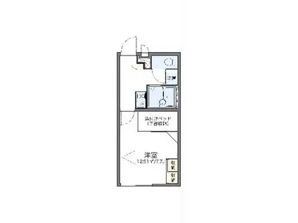 レオパレスドミール(1K/2階)の間取り写真