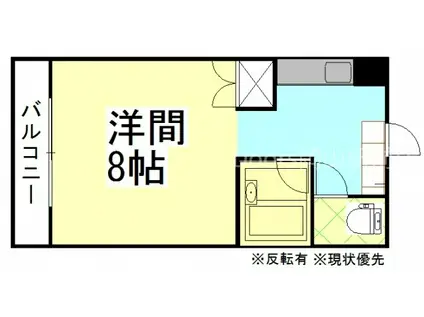 ファイブ南方(1K/2階)の間取り写真