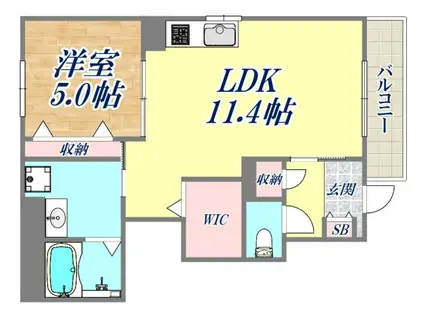 西宮市甲子園町アパート工事(1LDK/1階)の間取り写真