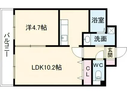 T-FLAT58(1LDK/5階)の間取り写真