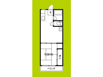 カガマンション(1LDK/3階)の間取り写真