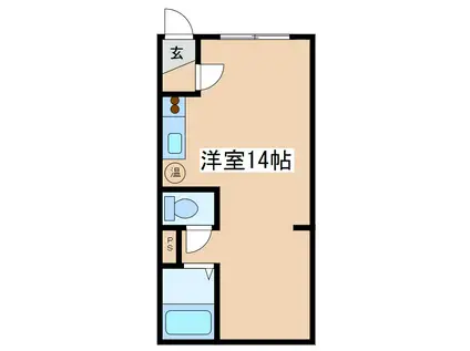 パークサイド貴(ワンルーム/3階)の間取り写真