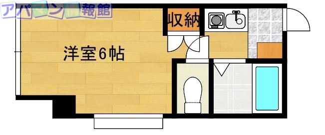 ベルトピア新潟10(ワンルーム/5階)の間取り写真