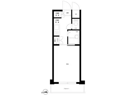 ルーブル世田谷(1K/7階)の間取り写真