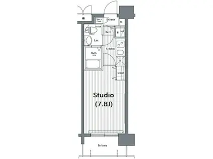 グランドガーラ代田橋(1K/1階)の間取り写真