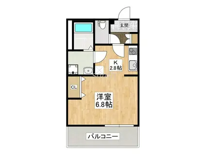 D GATE CIEL(1K/4階)の間取り写真