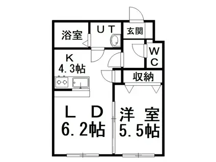 BRISE SEASON KAWAKAMI(1LDK/1階)の間取り写真