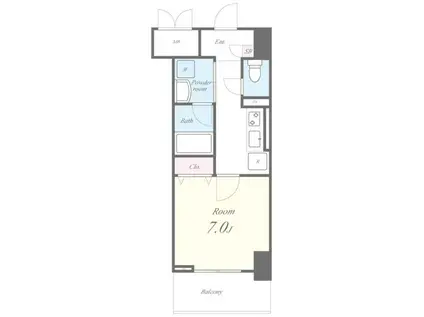 ブリリアコート金山(1K/3階)の間取り写真