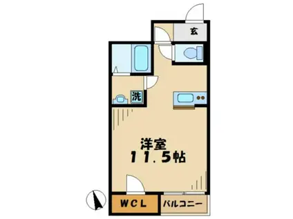 レオネクストピークヒルズ(1K/1階)の間取り写真