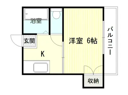 シャルルコーポ紫原(1K/1階)の間取り写真