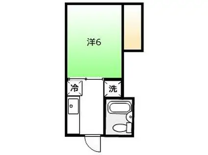 メゾン ド ヴァリエ(1K/1階)の間取り写真