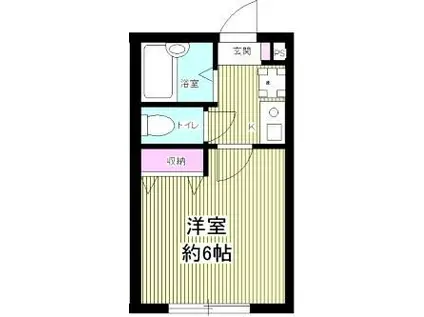 チェスナッツ戸越(1K/3階)の間取り写真