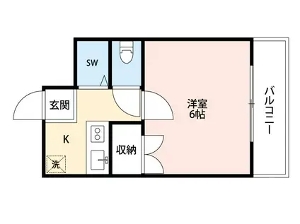 ナンノ第12号館(1K/3階)の間取り写真