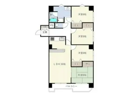 INOVE札幌環状通東(4LDK/8階)の間取り写真