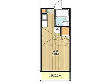 リバージュンT(1K/2階)の間取り写真