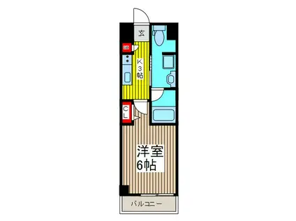 ディアレイシャス西川口(1K/8階)の間取り写真