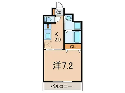 ラ・メール垂水(1K/7階)の間取り写真