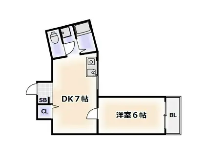 エムズマンション(1DK/3階)の間取り写真