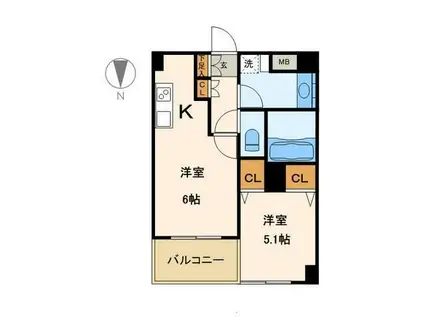 クリオ三ノ輪ラ・モード(1LDK/8階)の間取り写真