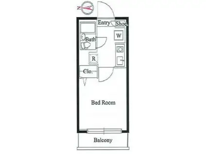 ジョイフル千早(1K/1階)の間取り写真