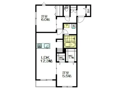 東京メトロ丸ノ内線 南阿佐ケ谷駅 徒歩10分 2階建 築2年(2LDK/2階)の間取り写真