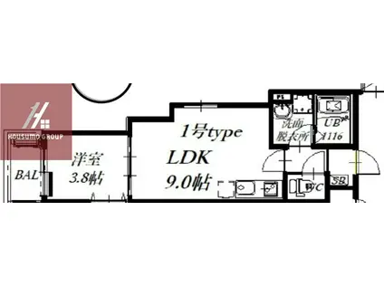 D PORTA ANNEX(1LDK/2階)の間取り写真