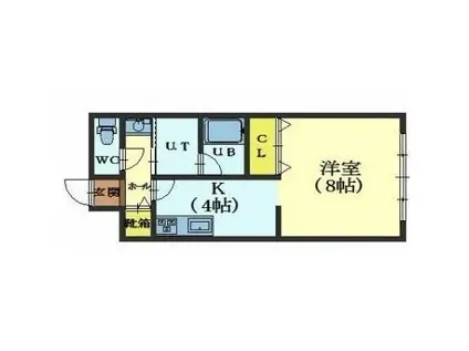 アールズMA(1K/1階)の間取り写真