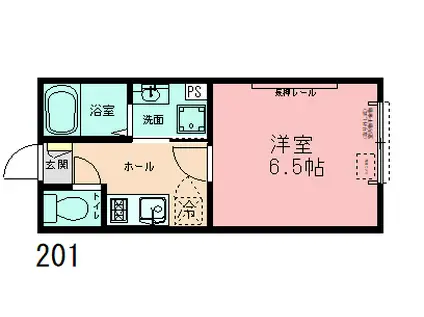 ビスタ ミナミマチダ(1K/2階)の間取り写真