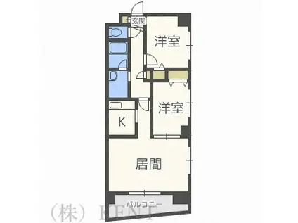 ファーストプレイス(2LDK/3階)の間取り写真